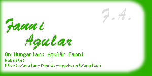 fanni agular business card